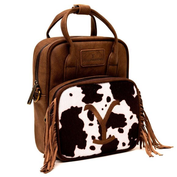 Buckle-Down Yellowstone Dutton Ranch Faux Cowhide Crossbody Bag NWT - Picture 2 of 4
